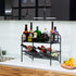 HengLiSam Spice Rack Organizer for Countertop, Heavy Duty Full Solid Metal Kitchen Shelves, 2 Tier Liquor Shelves Freestanding Holder Storage for ...