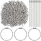 200 pcs 100 mm Long Bead Connector Clasp Ball Chains Keychain Tag Keychain Ball Chain 2.4 mm Diameter Adjustable Antiqued Metal Bead Steel Chain...