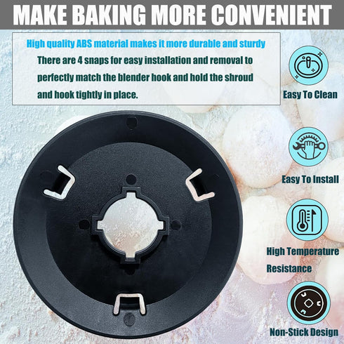 Dough Hook Shield for Kitchen Aid Stand Mixer Hooks Compatible with KitchenAid C Type Shape Dough Hooks...
