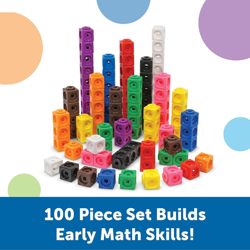 Learning Resources MathLink Cubes - Set of 100 Cubes, Ages 5+ Kindergarten, STEM Activities, Math Manipulatives, Homeschool Supplies, Teacher Supp...