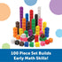 Learning Resources MathLink Cubes - Set of 100 Cubes, Ages 5+ Kindergarten, STEM Activities, Math Manipulatives, Homeschool Supplies, Teacher Supp...