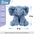 Hopearl Adorable Plush Calf Elephant Toy Floppy Elephish Ultra Soft Stuffed Animal for Boys Girls Kids Toddlers, Blue, 9''...
