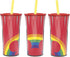 Zak Designs Disney Halloween Rainbow Collection Double-Wall Insulated Plastic Tumbler for Cold Drinks, Travel Cup with Splash-Proof Lid and Straw ...
