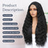xccoco Curly Wig Long Black Wigs for Black Women Long Deep Wave Synthetic Lace Front Wig with 4" Simulated Scalp Natural Crimps Curl Middle Part H...