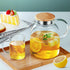 Large Glass Teapot with Infuser, Stovetop Safe, Thickened Heat Resistant Borosilicate Glass, 68 fl oz Glass Tea Kettle with Bamboo Lid...