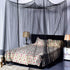 Goplus Mosquito Net, 4 Corner Post Bed Canopy, Quick and Easy Installation for King Size Beds Large Queen Size Bed Curtain (Black)...