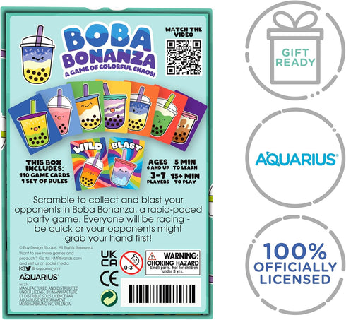 Aquarius Boba Bonanza Card Game - Boba Bonanza Card Game - Great Family Fun - Ages 6+ - Officially Licensed for Fun - Boba Bonanza - Merchandise &...