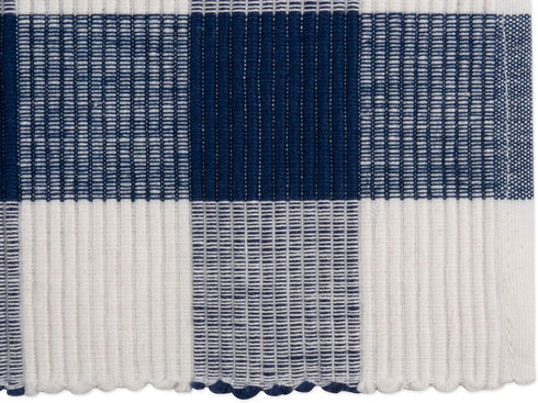 DII Buffalo Check Collection, Classic Farmhouse Placemat Set, 13x19, Navy & Cream, 6 Piece...