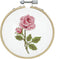 DUTCH STITCH BROTHERS - Rose Counted Cross Stitch 4" Hoop and pattern included - Cross stitching kits for adults advanced and beginners...