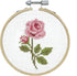 DUTCH STITCH BROTHERS - Rose Counted Cross Stitch 4" Hoop and pattern included - Cross stitching kits for adults advanced and beginners...
