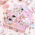 Draupnir Kawaii Pink Cute Cat Scrapbook Kit, Bullet Junk Journal Kit with Journaling/Scrapbooking Supplies, Stationery, A6 Grid Notebook Graph Rul...