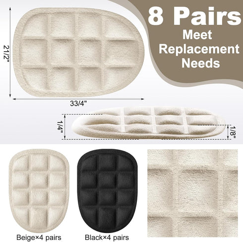 8 Pairs Heel Cushions for Heel Pain Relief, Heel Cup Pads for Shoes, Adhesive Gel Heel Pads Inserts for Women Men Relieve Plantar Fasciitis Sore H...
