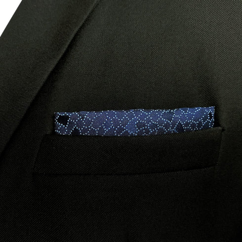 S&W SHLAX&WING Pocket Squares for Men Dark Blue Grooms Wedding...