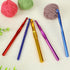 5 Pcs Crochet Hook Set 6.5m(K)/8mm(L)/9mm(M)/10mm(N)/12mm(O) Large Size Ergonomic Handle Aluminum Knitting Needles Craft Weave Yarn Set Colorful A...