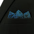 S&W SHLAX&WING Pocket Squares for Men Suits Dark Teal Black Blue Patterned...
