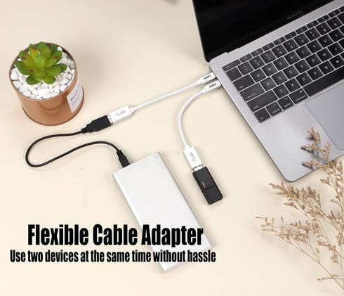 USB C to USB Adapter (2-Pack), USB Type-C to USB 3.0 OTG Converter, Thunderbolt 3 to USB Female Adapter, Compatible with MacBook Pro/Air, iPad Air...