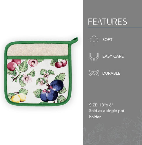 Elrene Home Fashions Villeroy & Boch French Garden Pot Holder, Pot Holder for Kitchen Use, 8"x9"...