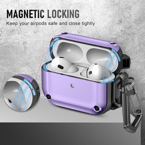 Maxjoy for AirPods Pro 2nd Generation Case with Cleaner Kit,Powerful Magnetic,Drop-Proof and Wear-Resistant, Compatible with AirPods pro 2 Case Co...