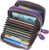 Women's RFID Blocking Leather Zipper Card Wallet Small Purse Credit Card Case Holder for Mother Day Gift (Purple)...