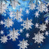 OuMuaMua Winter Christmas Hanging Decorations, 12PCS 3D Large Silver Snowflakes & 12PCS White Paper Snowflakes Hanging Garland for Christmas Winte...