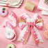 Ice Cream Cone Wired Edge Ribbon Pink Sprinkles Craft Fabric Ribbon for Summer Wreath Bow DIY Wrapping Party Decor, 2 Rolls, 20 Yard...