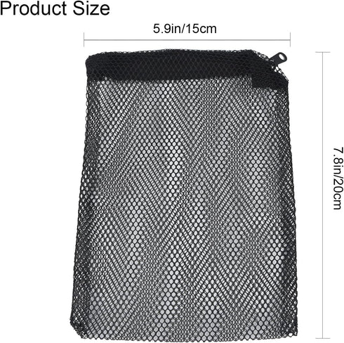 10 Pack Aquarium Filter Media Bags, 8 * 6inch High Flow Fish Tank Mesh Filter Bags with Plastic Zipper for Ceramic Rings, Activated Carbon, Biosph...