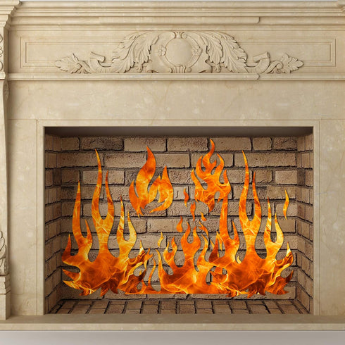 5 Sheets Flame Stencil Airbrush Flame Fire Stencil Fire Reusable Templates Painting Decor Template for Arts Window Wall Crafts Painting Decoration...