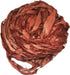 Super Bulky Recycled Sari Silk Ribbon Yarn in Rust | 50 GMS - 30 Yards | Duppioni Silk Ribbon | Ribbon for Crafts, Rug Making, Jewelry Making, Nec...