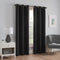ECLIPSE Microfiber Total Privacy Blackout Thermal Grommet Window Curtain for Bedroom (1 Panel), 42" x 95", Black...