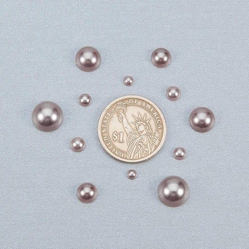 PH PandaHall 690pcs 6 Sizes Flat Pearls for Nails Flat Back Pearl Cabochon Glue on Pearls for Cup Shoes Scrapbooking Embellishment Wedding Dress P...