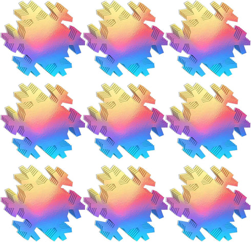 PerKoop 100 Pcs 6 Inch Large Snowflakes Cutouts Paper Winter Holographic Snowflakes Bulletin Board Cutouts Double-sided Winter Snowflakes for DIY ...