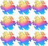PerKoop 100 Pcs 6 Inch Large Snowflakes Cutouts Paper Winter Holographic Snowflakes Bulletin Board Cutouts Double-sided Winter Snowflakes for DIY ...