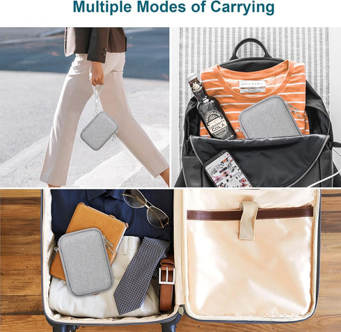 Canboc Hard Carrying Case for NIIMBOT D11 Portable Bluetooth Handheld Label Printer, Mesh Bag fits NiiMbot D11 Label Tape and USB Cable or Other A...