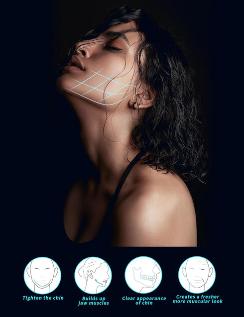 Jaw Exerciser for Men and Women, Food Grade Silicone, Tightening, Shaping, and strengthening Facial Exercise Equipment, Suitable for Beginners, In...
