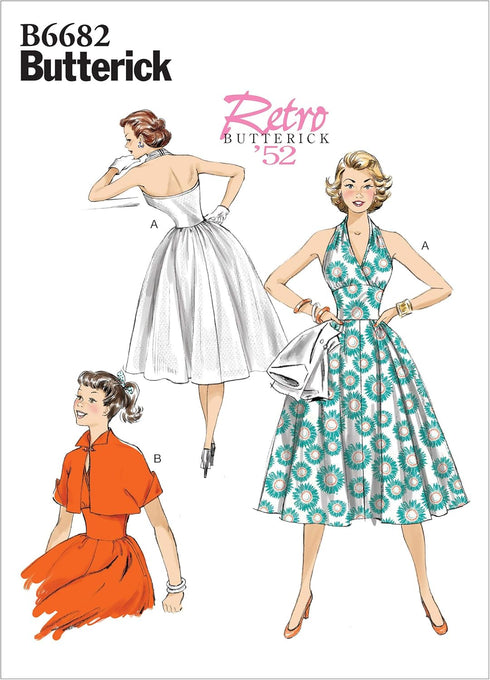 Butterick B6682A5 Women's Vintage Dress and Jacket Sewing Patterns, Sizes 6-14...