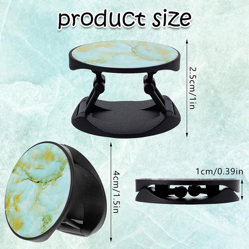 Honoson 9 Pieces Cell Phone Grip Holder Collapsible Holder Colorful Self-Adhesive Finger Ring Sublimation for Smartphone and Tablets(Marble)...