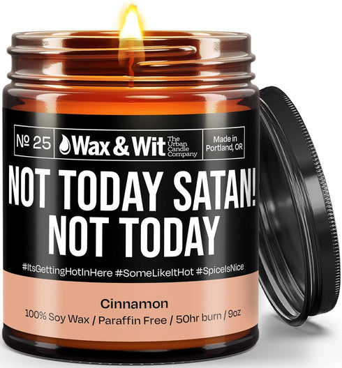 Wax & Wit Funny Soy Candle Gift for Women - Humorous, Aromatherapy Soy Wax Candle, Ideal for Housewarming, Coworker, Birthday – Cinnamon - 9oz...