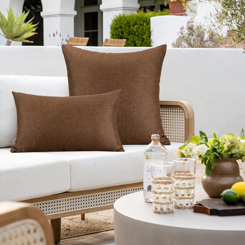 OTOSTAR Pack of 4 Outdoor Waterproof Throw Pillow Covers 16x16 Inch Garden Decorative Pillow Covers Cushion Sham Pillowcase Shell Patio Cushion Ca...