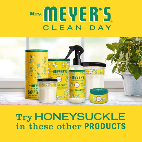 MRS. MEYER'S CLEAN DAY Aromatherapy Candle, 35 Hour Burn Time, Made with Soy Wax and Essential Oils, Honeysuckle, 7.2 Oz, Pack of 2...