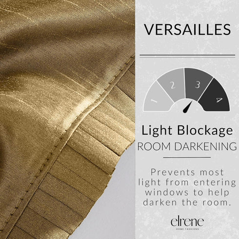Elrene Home Fashions Versailles Room-Darkening Faux-Silk Waterfall Window Valance, Accessory for Bedroom or Living Room Windows with Rod Pocket Ta...