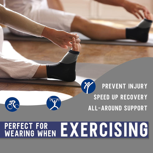 Compression Socks for Women & Men Open Toe (3 Pairs), Ankle Brace Compression Sleeve with Neuropathy, Foot Compression sleeve for Swelling, Pain &...