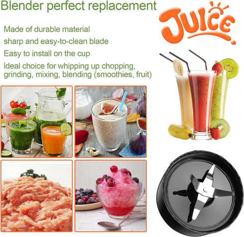 1-pack Magic Bullet Replacement Parts Cross Blades Compatible with Magic Bullet 250w Blender, Juicer and Mixer (Model MB1001)...