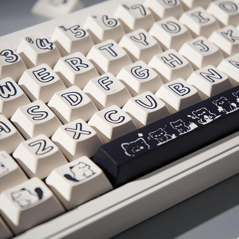 PBT Keycaps Graffiti Cat Keycaps 148 Keys DYE-Sub Custom Keycaps Set, Cherry Profile Keycaps for Cherry Mx Switches ISO ANSI Layout Mechanical Key...