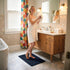 SUBRTEX Bathroom Rugs Chenille Bath Rug Soft Short Plush Bath Mat Soft Shower Mat Water Absorbent Shower Mat Quick Dry Machine Washable(Navy,16" x...