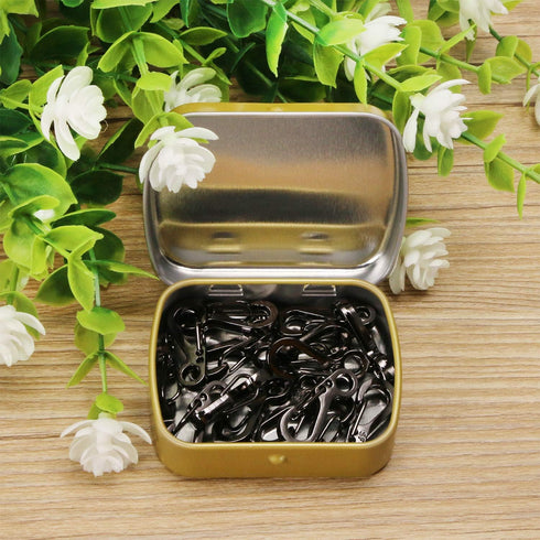4PCS Metal Hinged Tin Box Rectangular Empty Small Hinged Tins Containers Storage Case for Pills Candies and Bead Earring Necklace Bracelet Jewelry...