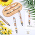 24Pcs Highland Cow Print Ballpoint Pens Retractable Rustic Cow Sunflower Picture Pens Plastic Black Ink Pens for School Home Office Wedding Baby S...