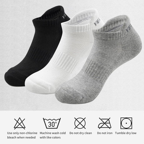 No Show Ankle Running Socks Men & Women Low Cut Hidden Athletic Cushioned Sports Tab Socks for Hiking Cycling Golf Gym Tennis Walking Workout 3 Pa...