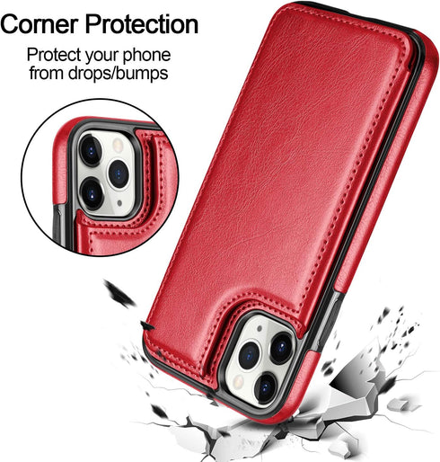 HianDier Wallet Case for iPhone 11 Pro Max Case Slim Protective Case with Credit Card Slot Holder Flip Folio Soft PU Leather Magnetic Closure Cove...