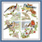 CROSSDECOR Cross Stitch Kits for Adults Full Range of DIY Stamped Cross Stitch Kits Birds of The Seasons Pattern for Gift and Home Decor 14CT 2 St...
