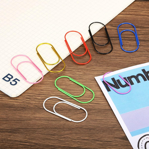 MECCANIXITY Wide Paper Clip Coated Large Clips Bookmarks with Box 2 Inch White for Organize Office Home, Pack of 30...